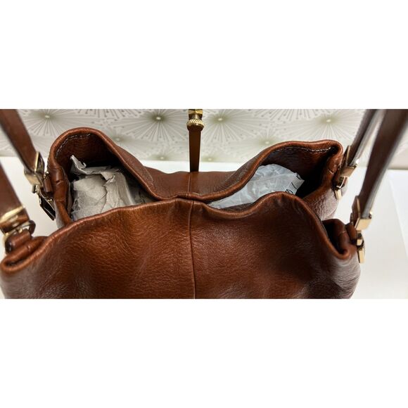Coach Madison Phoebe cognac-colored pebbled leather shoulder bag - Picture 11 of 15